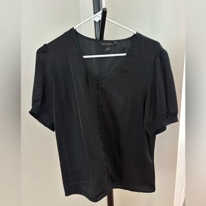 Banana Republic Factory Black Button-Down Blouse